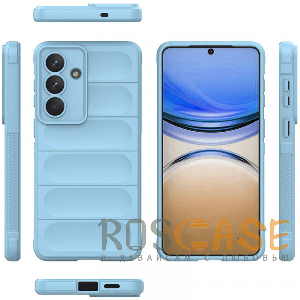 Фото Голубой Flex Silicone | Противоударный чехол для Samsung Galaxy S26 Plus с защитой камеры и микрофиброй