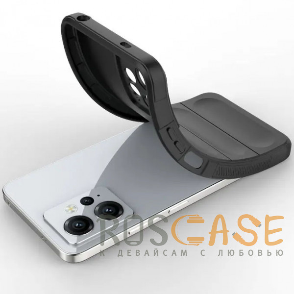 Фотография Черный Flex Silicone | Противоударный чехол для Xiaomi Redmi Note 12 4G с защитой камеры и микрофиброй