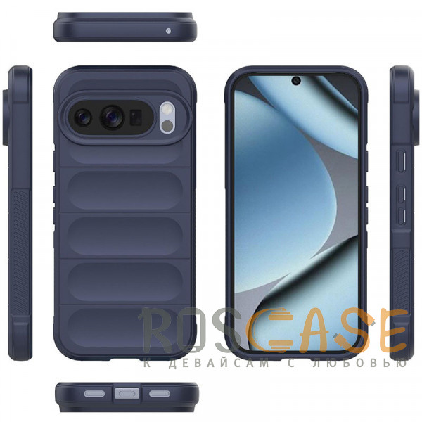 Фото Темно-синий Flex Silicone | Противоударный чехол для Google Pixel 10 / 10 Pro с защитой камеры и микрофиброй