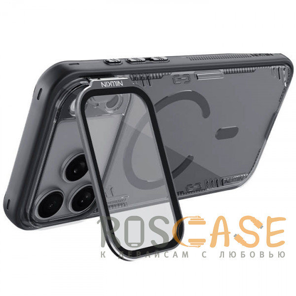 Фотография Черный Nillkin Iceblade Prop Magnetic | Полупрозрачный чехол с поддержкой Magsafe и подставкой для iPhone 17 Pro Max