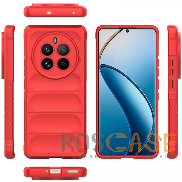 Фото Красный Flex Silicone | Противоударный чехол для Realme 12 Pro / 12 Pro Plus с защитой камеры и микрофиброй