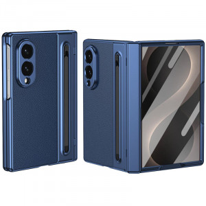 Чехол 3D с кожаной вставкой и стилусом  для Samsung Galaxy Z Fold 8