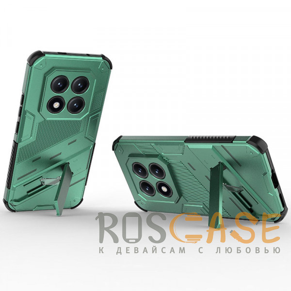 Фотография Зеленый Megatron | Противоударный чехол-подставка для Xiaomi Redmi Note 15 Pro Plus с защитой камеры