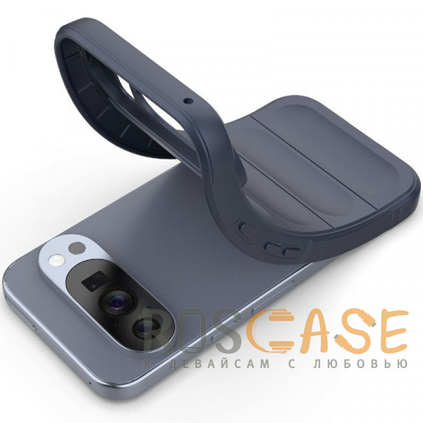 Фотография Темно-синий Flex Silicone | Противоударный чехол для Google Pixel 10 / 10 Pro с защитой камеры и микрофиброй