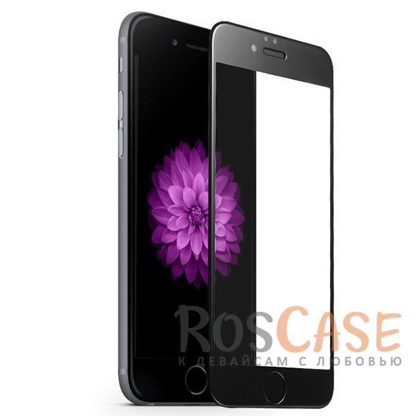 

Цветное защитное стекло на весь экран для Apple iPhone 7 / 8 (4.7") (Черный)