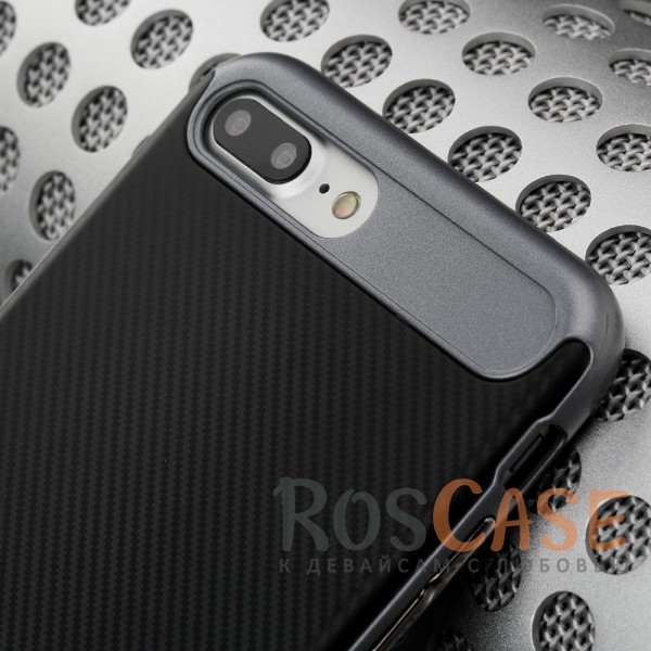 Изображение Серый / Grey Rock Vision | Тонкий чехол для iPhone 7 Plus / 8 Plus с карбоновой вставкой
