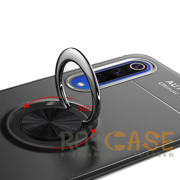 Фотография Черный / Синий TPU чехол Deen ColorRing под магнитный держатель для Xiaomi Mi 9 SE