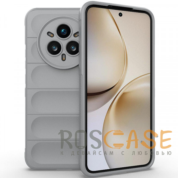 Фото Серый Flex Silicone | Противоударный чехол для Realme 14 Pro Plus 5G с защитой камеры и микрофиброй