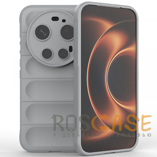 Фото Серый Flex Silicone | Противоударный чехол для Xiaomi Mi 17 Ultra с защитой камеры и микрофиброй