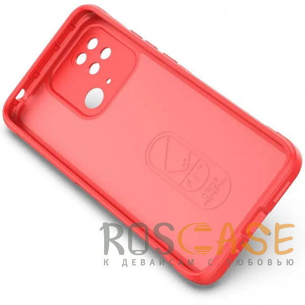 Изображение Красный Flex Silicone | Противоударный чехол для Xiaomi Redmi 10C / Poco C40 с защитой камеры и микрофиброй