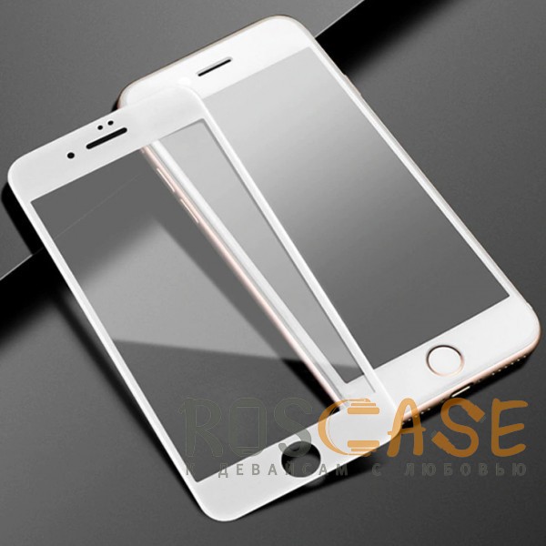 Фото Белый 5D защитное стекло для iPhone 7/8/SE (2020) на весь экран