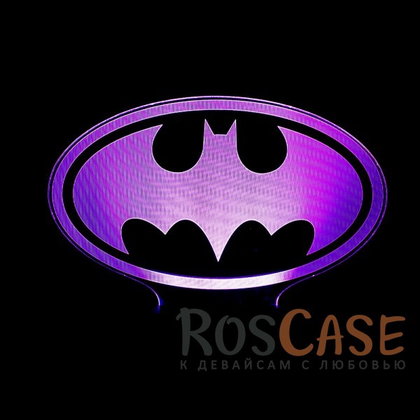 Изображение Batman Logo Светодиодный 3D светильник-ночник с проекцией объемного изображения "Logo Batman"