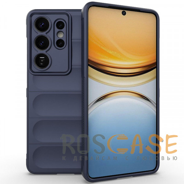 Фото Темно-синий Flex Silicone | Противоударный чехол для Samsung Galaxy S26 Ultra с защитой камеры и микрофиброй