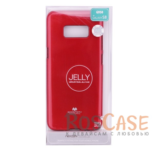 Фотография Красный Mercury Jelly Pearl Color | Яркий силиконовый чехол для для Samsung G950 Galaxy S8