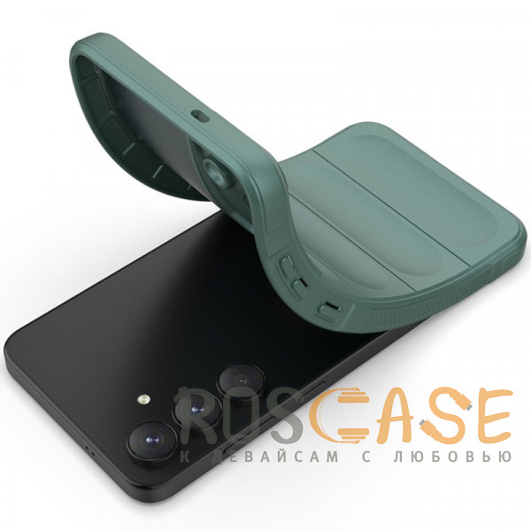 Фотография Зеленый Flex Silicone | Противоударный чехол для Samsung Galaxy S25 FE с защитой камеры и микрофиброй