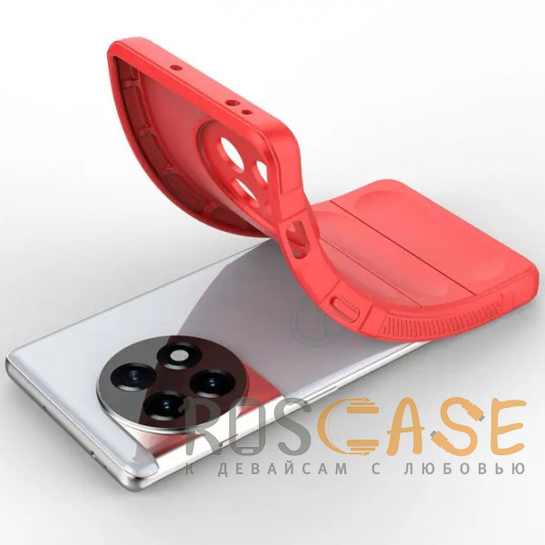 Фотография Красный Flex Silicone | Противоударный чехол для OnePlus 11R / Ace 2 с защитой камеры и микрофиброй