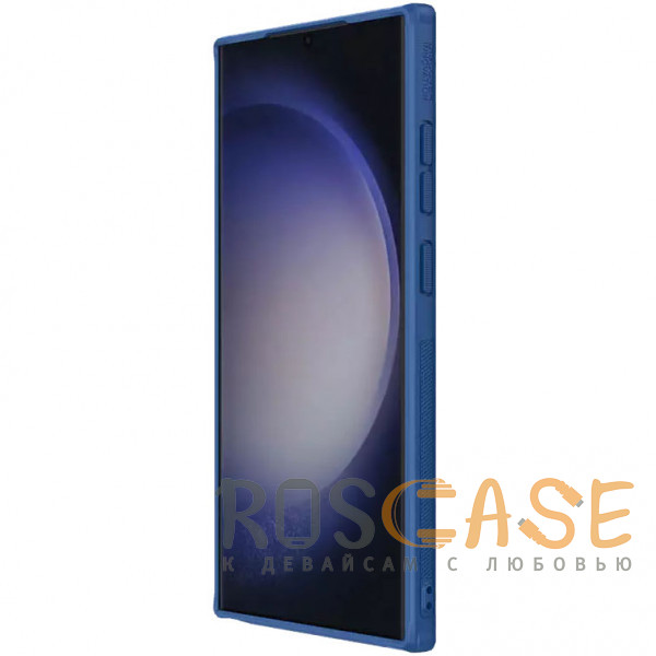 Изображение Синий Nillkin Super Frosted Shield Pro | Матовый чехол из пластика и ТПУ для Samsung Galaxy S24 Ultra
