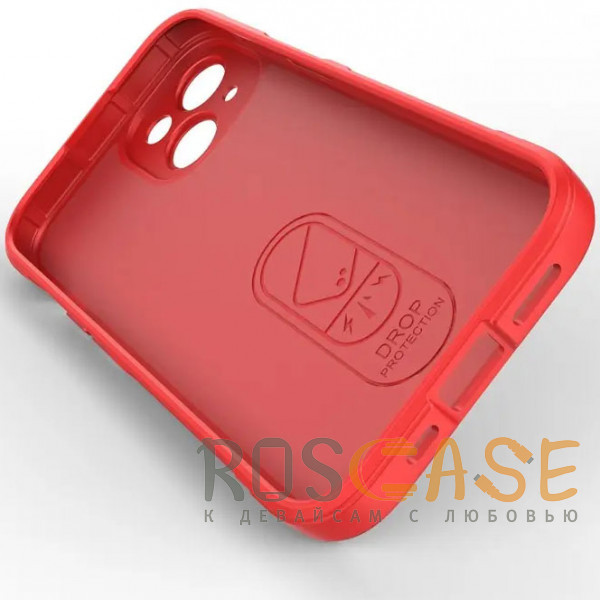Изображение Красный Flex Silicone | Противоударный чехол для iPhone 15 с защитой камеры и микрофиброй