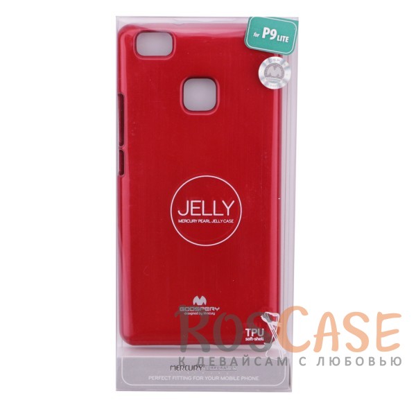 Фотография Красный Mercury Jelly Pearl Color | Яркий силиконовый чехол для для Huawei P9 Lite