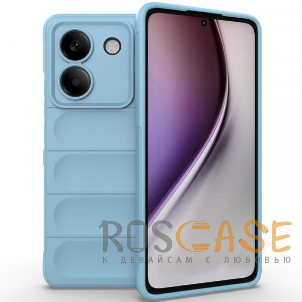 Фото Голубой Flex Silicone | Противоударный чехол для Xiaomi Poco M7 Pro 5G с защитой камеры и микрофиброй