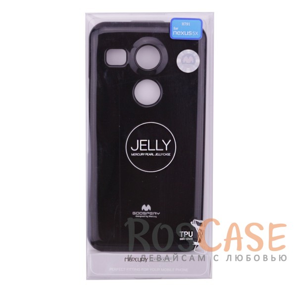 Фотография Черный Mercury Jelly Pearl Color | Яркий силиконовый чехол для для LG Google Nexus 5x