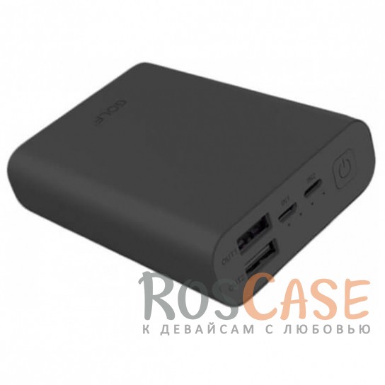 Фото Черный Матовое портативное зарядное устройство GOLF EDGE X3 на 2 USB (10000 mAh)