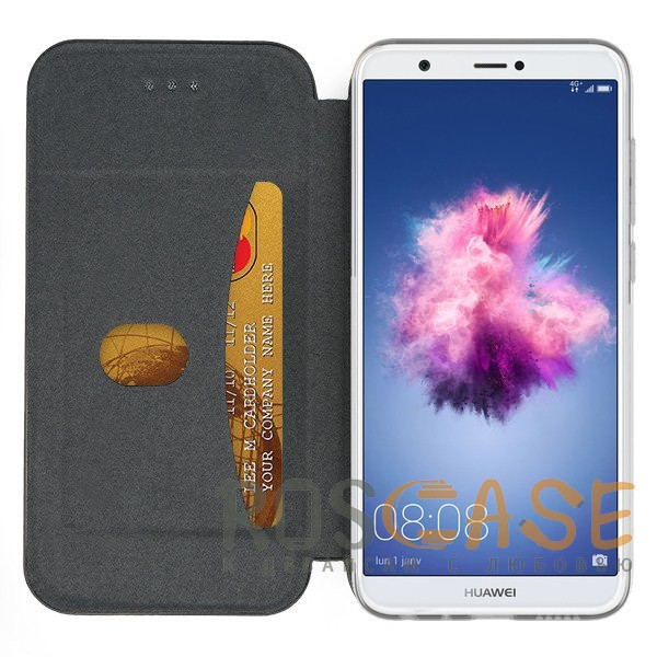 Изображение Серый Open Color 2 | Чехол-книжка на магните для Huawei P smart / Enjoy 7S с подставкой и внутренним карманом