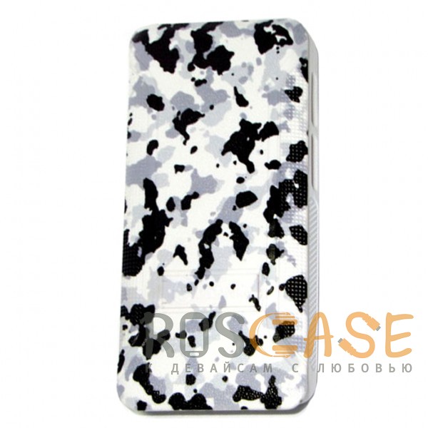 Фото Черно-белый камуфляж  Jidanke | Универсальный чехол-накладка с силиконовым бампером для смартфонов диагональю 4,3-4,7 дюймов
