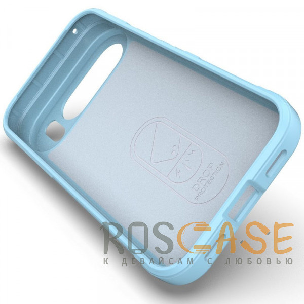 Изображение Голубой Flex Silicone | Противоударный чехол для Google Pixel 10 / 10 Pro с защитой камеры и микрофиброй