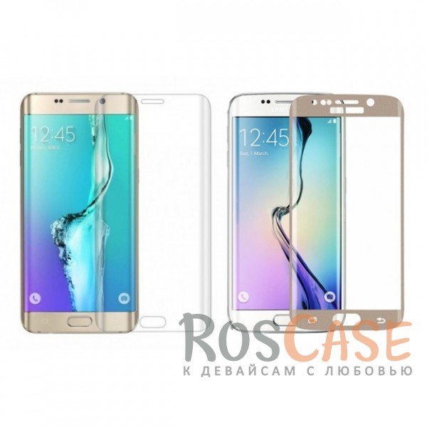 Фото Защитное изогнутое стекло 3D на весь экран с закругленными краями для Samsung G925F Galaxy S6 Edge