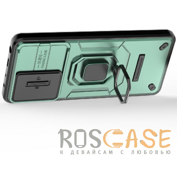 Фотография Зеленый Transformer Ring Holder | Противоударный чехол с кольцом и шторкой камеры для Xiaomi Redmi Note 12 Pro 5G / Poco X5 Pro