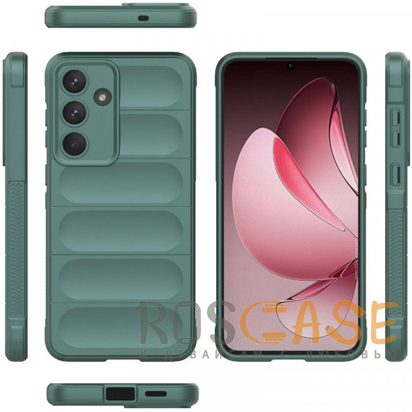 Фото Зеленый Flex Silicone | Противоударный чехол для Samsung Galaxy S25 FE с защитой камеры и микрофиброй