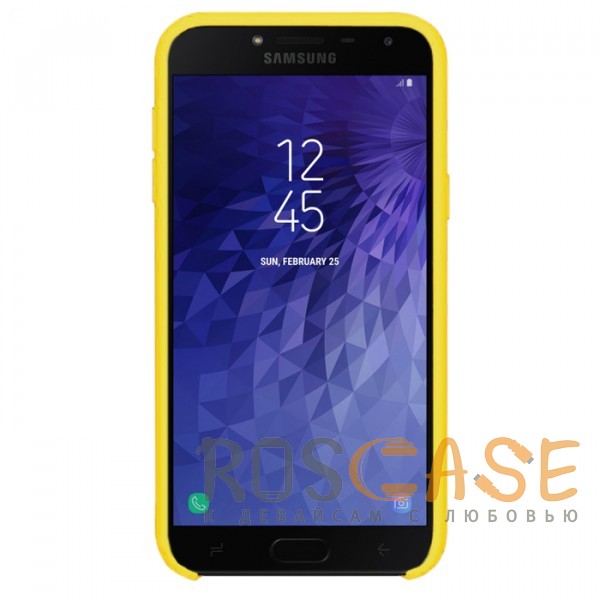 Фотография Желтый / Yellow Силиконовый чехол для Samsung J400F Galaxy J4 (2018) с покрытием Soft Touch