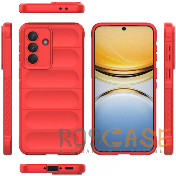 Фото Красный Flex Silicone | Противоударный чехол для Samsung Galaxy A37 с защитой камеры и микрофиброй