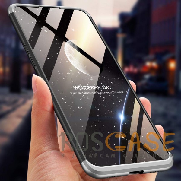 Изображение Черный / Серебряный GKK LikGus 360° | Двухсторонний чехол для OnePlus 6T с защитными вставками