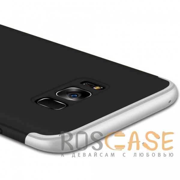 Фото Черный / Серебряный GKK LikGus 360° | Двухсторонний чехол для Samsung G955 Galaxy S8 Plus с защитными вставками