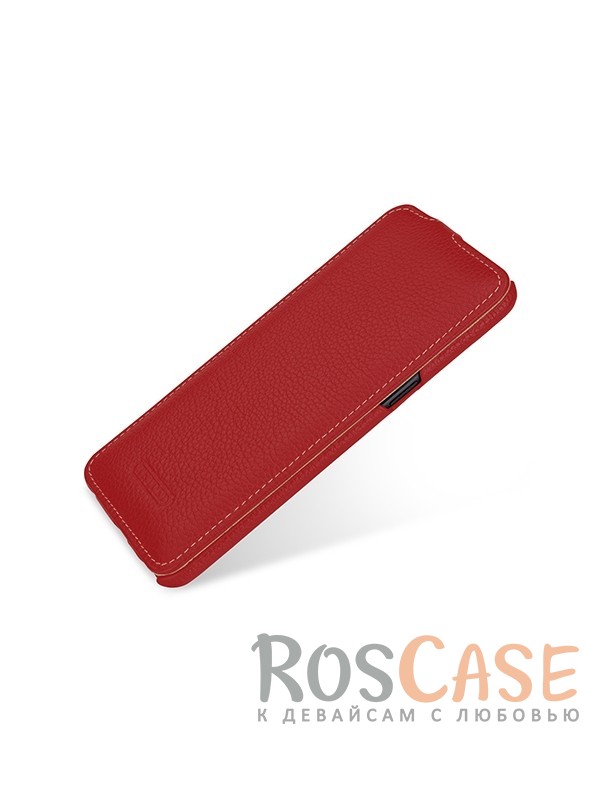 Изображение Красный / Red TETDED натур. кожа | Чехол-флип для OnePlus 5