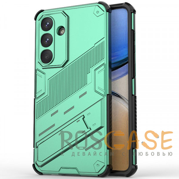 Фото Зеленый Megatron | Противоударный чехол-подставка для Samsung Galaxy S26 Plus с защитой камеры