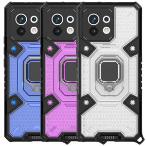 Honeycomb Armor | Противоударный чехол с защитой камеры и кольцом  для Xiaomi Mi 11