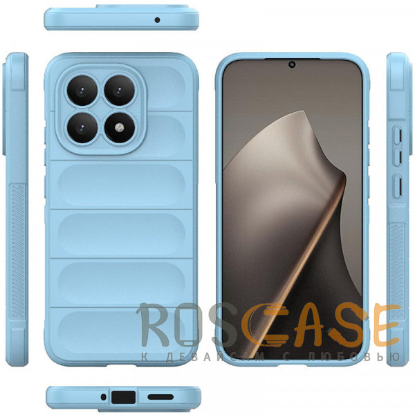 Фото Голубой Flex Silicone | Противоударный чехол для Xiaomi Mi 15T с защитой камеры и микрофиброй