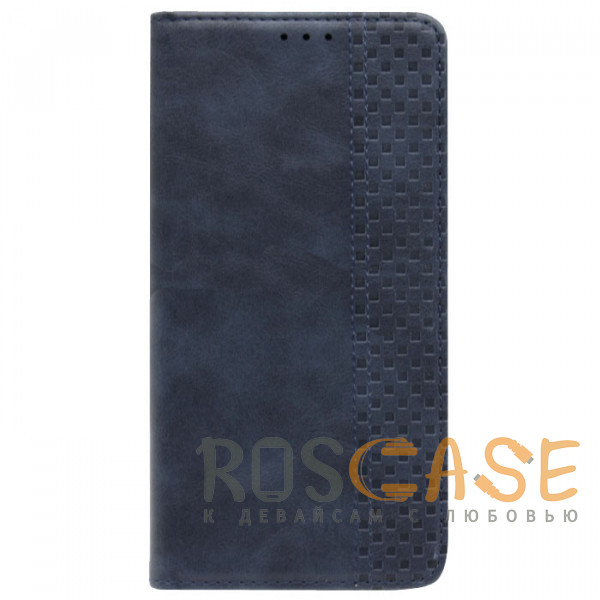 Фотография Темно-синий Business Wallet | Кожаный чехол книжка с визитницей для Xiaomi Redmi Note 8T