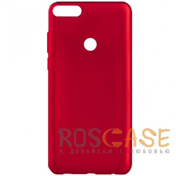 Фото Красный J-Case THIN | Гибкий силиконовый чехол для Huawei Y7 Pro (2018)