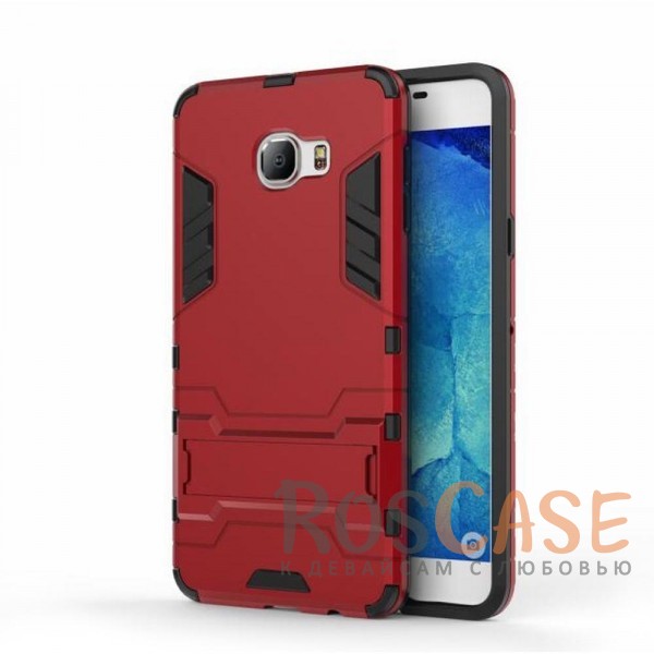Фотография Красный / Dante Red Transformer | Противоударный чехол для Samsung Galaxy C7 с мощной защитой корпуса