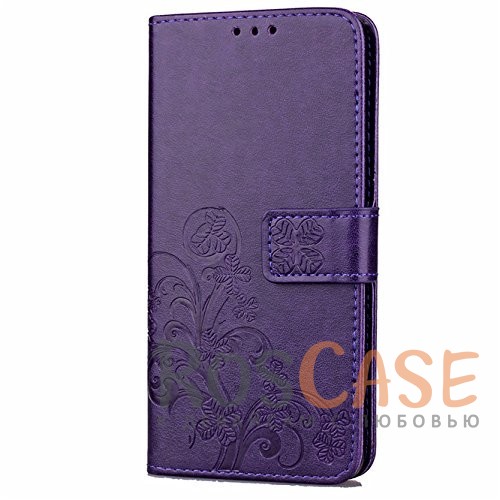 Фото Фиолетовый Чехол-книжка с узорами на магнитной застёжке для Xiaomi Redmi Note 4 (MTK)
