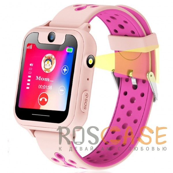 Фото Розовый Умные детские часы Smart Baby Watch X