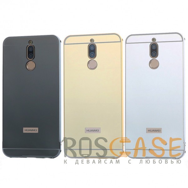 

Металлический бампер для Huawei Mate 10 Lite с зеркальной вставкой