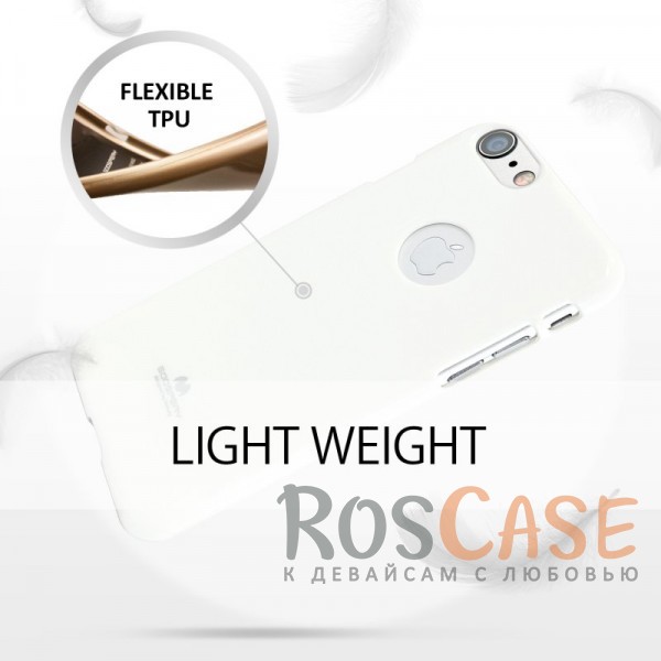 Фотография Белый Mercury Jelly Pearl Color | Яркий силиконовый чехол для для iPhone 7/8/SE (2020)