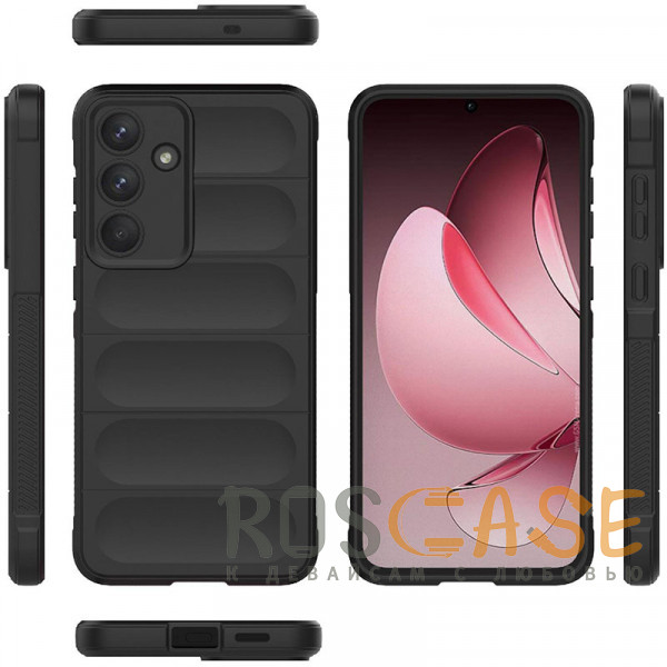 Фото Черный Flex Silicone | Противоударный чехол для Samsung Galaxy S25 FE с защитой камеры и микрофиброй