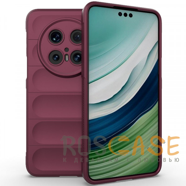 Фото Бордовый Flex Silicone | Противоударный чехол для Huawei Mate 70 Pro / 70 Pro Plus с защитой камеры и микрофиброй
