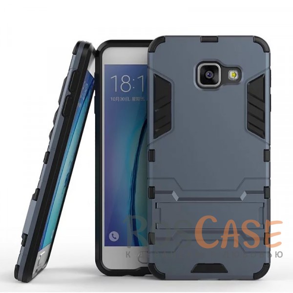 

Ударопрочный чехол-подставка Transformer для Samsung A310F Galaxy A3 (2016) с мощной защитой корпуса (Серый / Metal slate)
